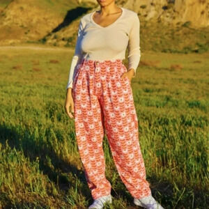 Big Bud Press Lazy Daisy Pink Pants Trousers Small Pockets
